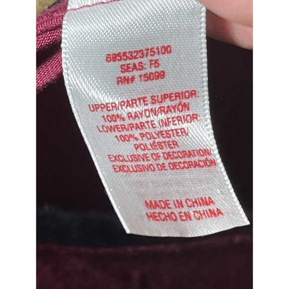 bongo short sleeve shirt purple black sheer lace valet juniors large armpit to a - Picture 11 of 13